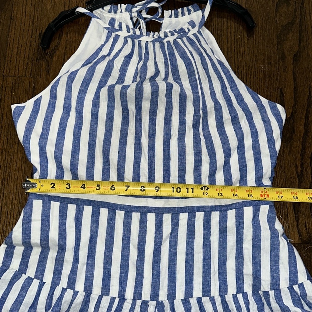 Eliza J Stripped Sleeveless Halter Fit and Flare Dress 14 - Picture 7 of 15